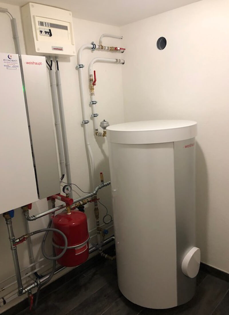 Installation d’une pompe à chaleur Weishaupt